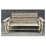 Outdoor Glider - Wood w/ Metal Base