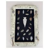 Framed Faux Arrowhead Display