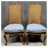 Pair Of Cane Back Dining Chairs