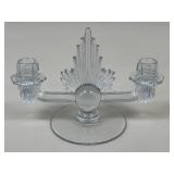 Fostoria Art Deco Flame 2 Light Candleholder