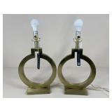 Pair Of TLC Lighting Metal Lamps
