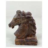 Painted Plaster Horse Bust