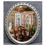 Oval Mirror in Ornate Frame