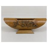 Vintage Hand Carved Bamboo Brush Pot