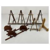 Wood Plate Stands / 8 pc