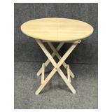 Oval Shaped Wood Folding Table