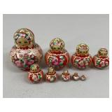 Hand Painted Nesting Dolls / 9 pc