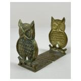 Brass Tone Owl Bookends