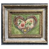 Jewelry Collage Mixed Media Framed Art