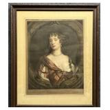 'Countess of Shrewbury' Antique Color Etching
