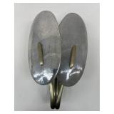 Metal & Frosted Glass Lighted Wall Sconce