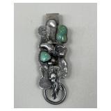Metal & Stone Chatelaine Clip