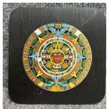 Azteca Calendar Enameled Metal Wall Plaque