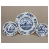 Johnson Bros 'Tulip Time' Plates & Saucers / 43 pc