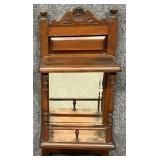 Wood Mirrored Wall Shelf