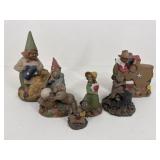 Tom Clark Resin Gnome Figures / 6 pc