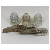 Vintage Hemingray & Whitall Glass Insulators / 5pc