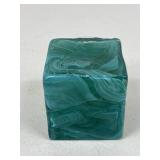 Art Glass Cube Paperweight