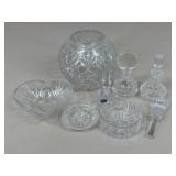 Crystal Perfume Bottles, Trinket Dishes, & Bowl
