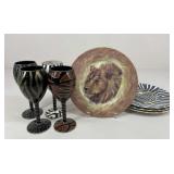 Safari / Animal Print Plates & Glasses