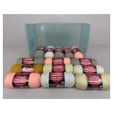 Red Heart Yarn & Sterilite Storage Bin / 15 pc