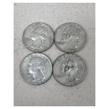 1964 Washington Quarters / 4 pc