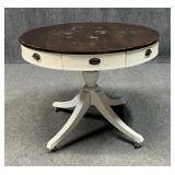 Round Drum Table w/ Pedestal Base