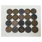 Indian Head Pennies / 20 pc