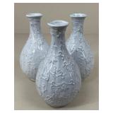 Jessica McClintock Home Porcelain Vases / 3 pc