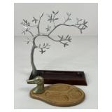 Wood & Metal Jewelry Tree & Dresser Valet