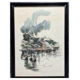 "Waterfront Harbor" Print by Francis Chase