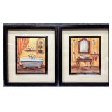 2/PC Tuscan Bath I & II Prints by Silvia Vassileva