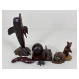 Assorted Wood Carved Figures / 6 pc