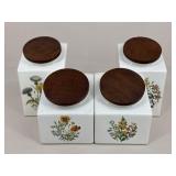 Hyalyn Pottery Ceramic Canisters / 4 pc