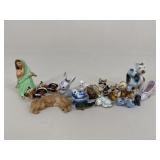 Assorted Ceramic, Porcelain, Pewter+ Figures /18pc