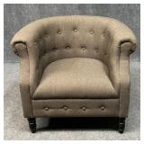 Tufted Back Barrel Chair