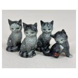 Vintage Goebel Porcelain Cat Figures / 4 pc