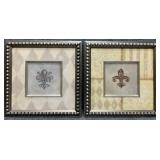 2/PC Silver Fleur De Lis by Dickerson