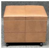 Rolling Storage Ottoman/Filing Cabinet