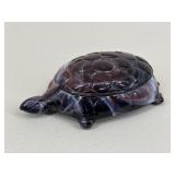 Art Glass Turtle Trinket Dish