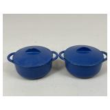 Mini Enamel Le Creuset Casserole Dishes / 2 pc