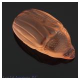 Lalique Crystal Scarab Beetle Paperweight (& Box)