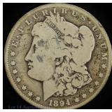 1894-S USA Silver Morgan Dollar Semi-Key Date (G)