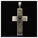 Carolyn Pollack RMT 14k Y Gold & Sterling Cross