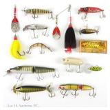 Vintage, Wood, Articulating Fishing Lures (13)
