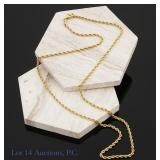 14k Y Gold Rope Necklace Chain