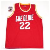 Clyde Drexler Signed Basketball Jersey, JSA