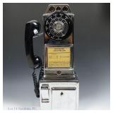 Rotary Dial Working Coin Payphone Chrome