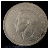 1949 New Zealand George VI Royal Tour Silver Crown