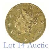 1873 USA California Round Gold 50c Token (P/L)